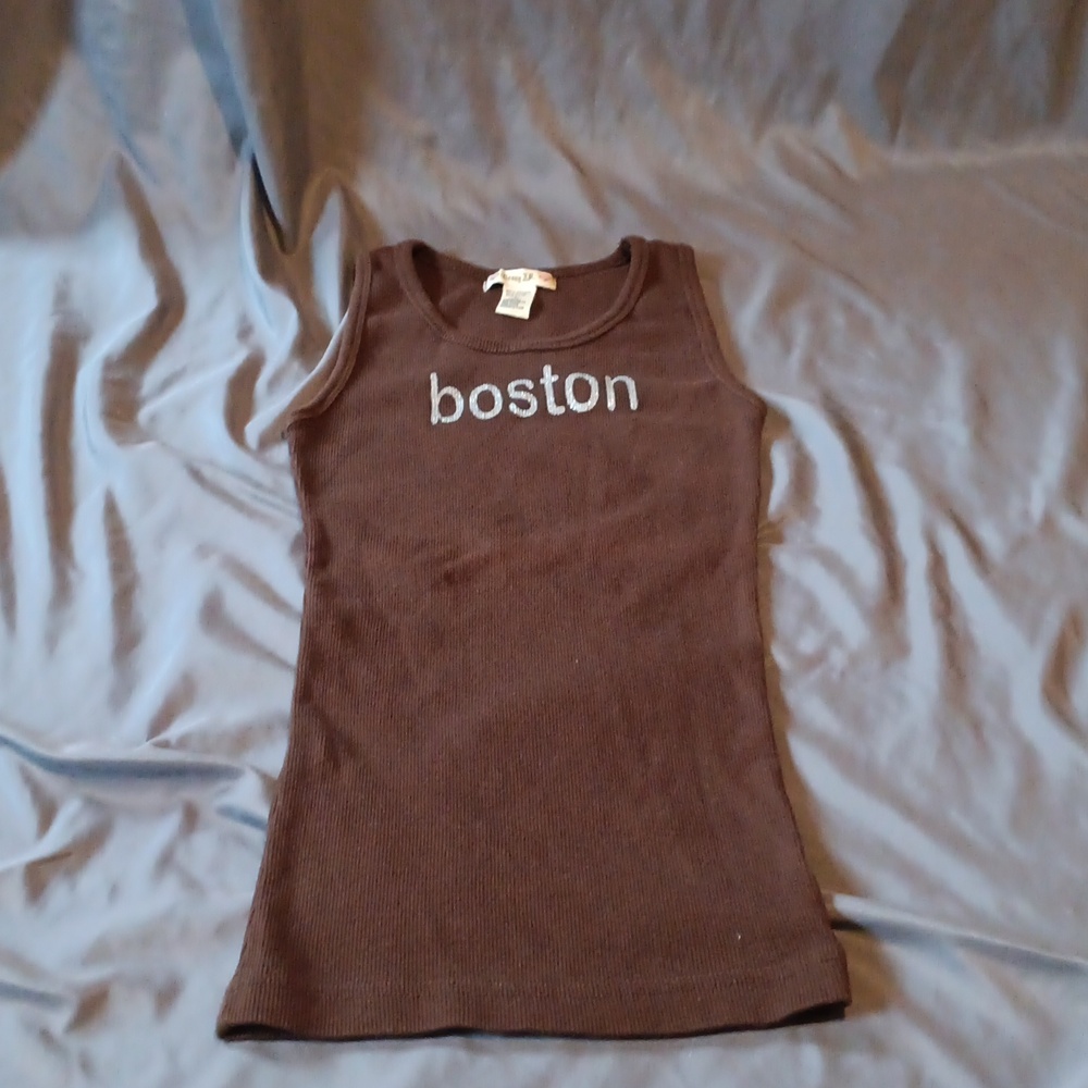Brown Classy jr Boston tank top